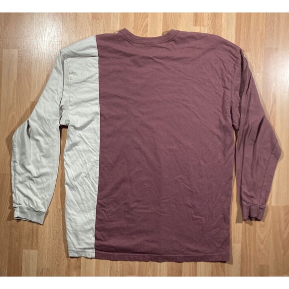 Hollister Red/Cream Tee Shirt (Men's Size XL) • Oversized • Long Sleeved • EUC - Picture 3 of 4